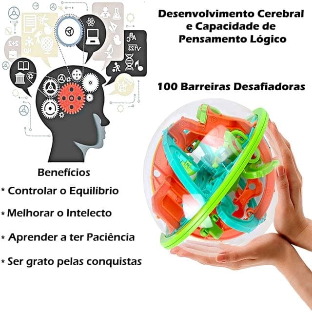 Bola Labirinto 3D Aprendizagem Divertida